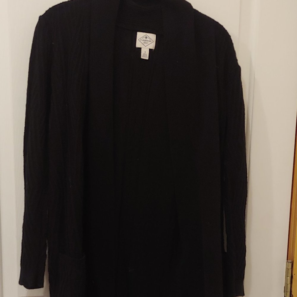 Cozy, Black Sweater Cardigan